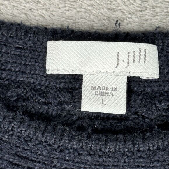J Jill Sweater Womens Large Blue Stretch Office Casual Versatile Bohemian Preppy - Picture 5 of 7